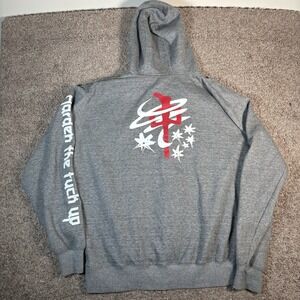 Vintage‎ Red Dragon Skate Board Hoodie Full Zip HTFU Sweatshirt 90s Mens 2XL